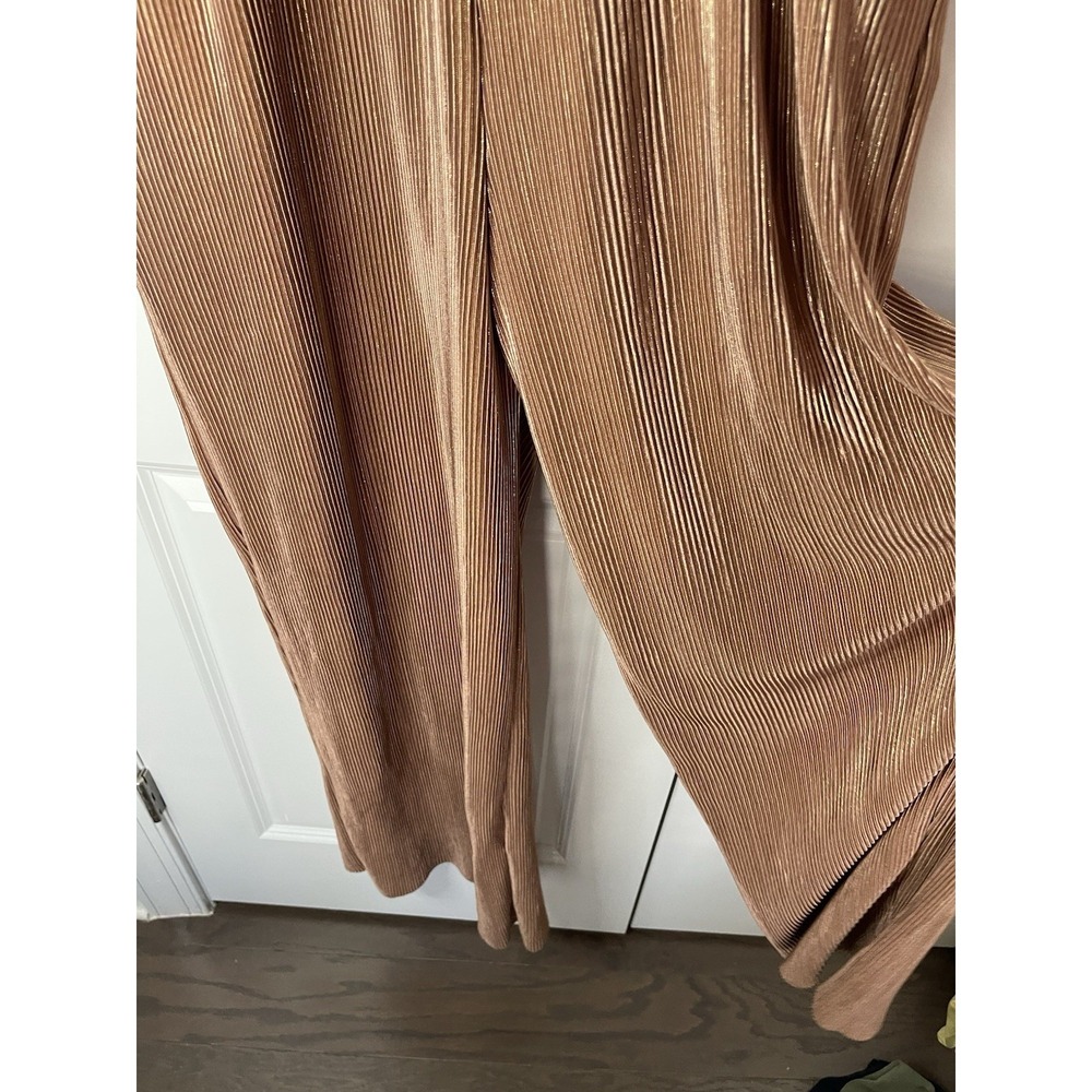 See‎ And Be Seen Beige Metallic Jumpsuit Size Large - Picture 4 of 13